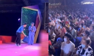 Hoài Linh tái xuất với sân khấu hội chợ, diễn hài nhưng khán giả không cười một tiếng?