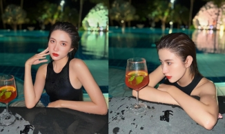 Ngọc Huyền 'Thương ngày nắng về' mặc áo tắm kín như bưng, netizen vẫn rào rào 'u mê'