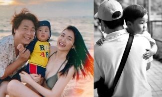 Sau hai tháng chia tay, chồng Hòa Minzy đăng ảnh bế chặt bé Bo vào lòng