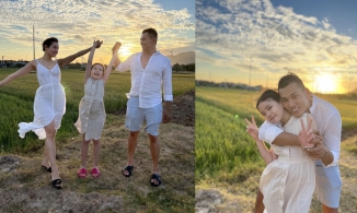 Lý Bình âu yếm ôm con gái riêng của vợ, netizen giục nhanh có con