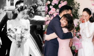 Cận cảnh đám hỏi của Minh Hằng: Chàng rể U50 ôm lấy mẹ vợ đầy tình cảm