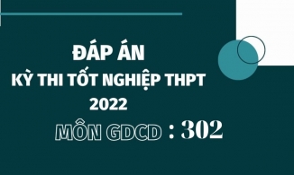 Đáp án đề thi môn GDCD mã đề 302 kỳ thi THPT Quốc gia 2022