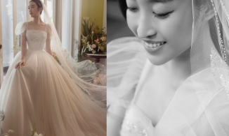 Đỗ Mỹ Linh thử váy cưới, ngày về chung nhà với con trai bầu Hiển không còn xa?