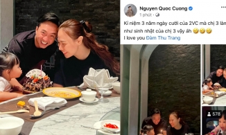 Cường Đô La - Đàm Thu Trang kỉ niệm 3 năm ngày cưới nhưng hào quang thuộc về người khác