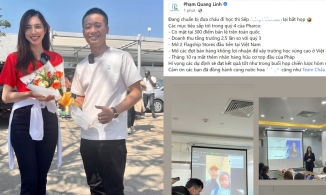 Quang Linh Vlogs tái ngộ hoa hậu Thùy Tiên nhưng spotlight thuộc về Lôi con