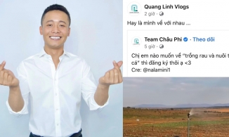 Quang Linh Vlogs lên mạng 'thả thính': 'Hay là mình về với nhau trồng rau và nuôi thêm cá'