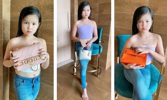 Cặp song sinh khoe túi hiệu có gia thế khủng: Mẹ hoa hậu, bố doanh nhân