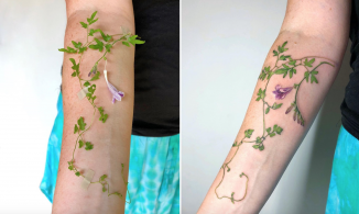 Từ cô gái yêu thiên nhiên đến nữ nghệ sĩ xăm hình hoa lá