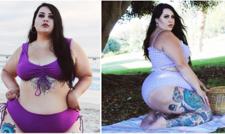 Cô gái tự tin với thân hình ngoại cỡ còn xăm kín cả chân