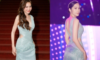 Đụng hàng váy xẻ ngực, khoét eo: Lan Ngọc - Nam Em mỗi người một khí chất