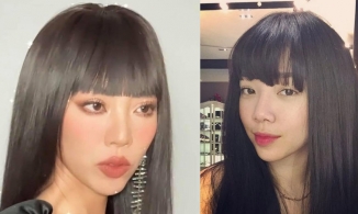 Thu Trang để tóc dài, mái bằng, trang điểm nâu tây, Tóc Tiên bị réo tên