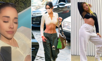 Mốt áo croptop kết hợp với áo bra nâng ngực được sao Hollywood sắn đón