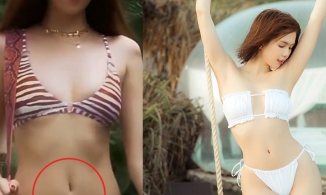Ngọc Trinh đăng clip quảng cáo bikini nhưng mọi người chỉ thắc mắc vòng eo 56 đâu rồi!