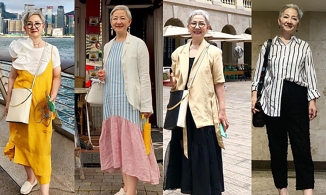 Cụ bà U70 Hàn Quốc khiến 'các cháu' trầm trồ vì gu thời trang sành điệu