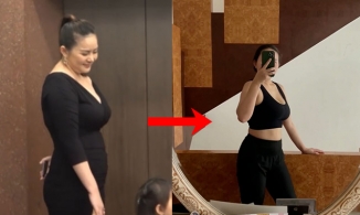 Phan Như Thảo lấy lại vóc dáng 'mi nhon', được cả Ngọc Trinh vào chúc mừng