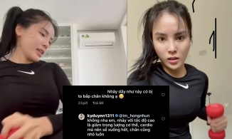 Kỳ Duyên hướng dẫn tập gym tận tình, giải đáp thắc mắc như PT chuyên nghiệp