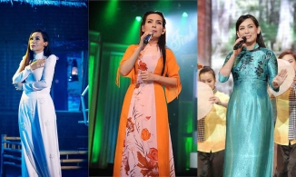 23 năm đi hát của Phi Nhung đều gắn bó với chiếc áo dài đậm đà bản sắc dân tộc