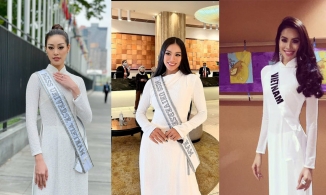 Khi áo dài trắng Việt Nam khoe sắc trên đấu trường nhan sắc quốc tế