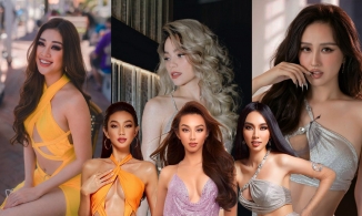 Tưởng độc quyền hoá ra Miss Grand Thuỳ Tiên 'đụng váy' toàn 'chị đại' V-biz