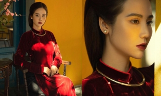 Rũ bỏ hình tượng tổng tài, Huyền Lizzie hoá thân thành con gái Hà Nội xưa với áo dài, đón năm mới