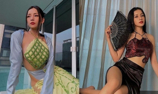 Đi ngược số đông, Chi Pu phong phanh với váy áo hiểm hóc những ngày đầu năm mới Nhâm Dần