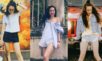  Sở hữu đôi cực phẩm cỡ nào mà Hiền Thục tự tin diện đồ như học sinh dù đã 40 tuổi?