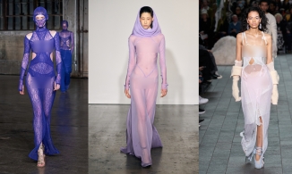 Thiết kế xuyên thấu, cắt xẻ không nội y trở thành điểm nhấn của Tuần lễ thời trang Thu Đông 2022