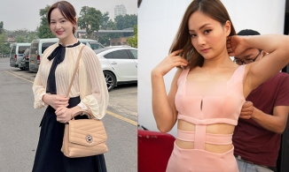Lan Phương là trường hợp oái ăm khi ngoài đời mặc xấu nhưng lên phim lại xinh đẹp rạng ngời