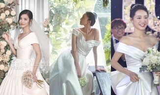Ngô Thanh Vân, Đông Nhi, Nhã Phương đam mê váy cưới cổ V rớt vai: Đủ gợi cảm, thừa sang trọng 