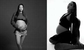 Hoa hậu đẹp nhất Hàn Quốc Honey Lee táo bạo khoe bụng bầu trên tạp chí Vouge Hàn Quốc
