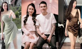 Vợ Khắc Việt - Thảo Bebe có gu thời trang đối lập: Đứng một mình bốc lửa, cực kín đáo bên chồng