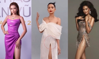 Vì sở thích mặc váy xẻ tà cao chót vót, Ngọc Châu có nguy cơ bị 'lộ hàng'
