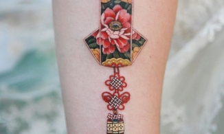 Thợ xăm Hàn Quốc và hình xăm ngọc bội lấy ý tưởng từ phụ kiện Hanbok