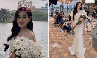 Hoa hậu Đỗ Thị Hà diện váy thiên nga đụng hàng cả dàn Hoa hậu Việt