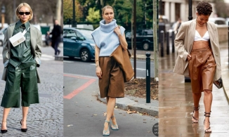 Mặc bermuda vải da sành điệu như fashionista thế giới
