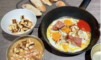 Trấn Thành đãi Hari Won bánh mì chảo, đồ ăn ngon nhưng bánh mì quá lửa rồi!