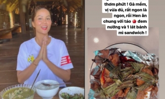 H’Hen Niê có bữa sáng ngon lành với món gà cuộn lá dứa, Bảo Thy khoe bữa ăn thịnh soạn mừng sinh nhật chồng