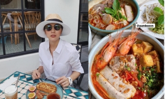 Hà Tăng ăn bún tôm kiểu 'nhà có điều kiện', Phanh Lee có bàn ăn ngập các món sang chảnh