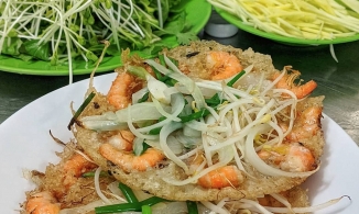 Bánh xèo tôm nhảy, món đặc sản dân dã ăn là nghiền của đất võ Bình Định