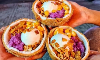 Cách làm kem xôi dừa lá cẩm mát lạnh, thơm ngon không kém mua ngoài hàng