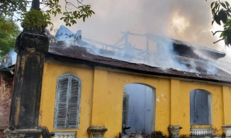 Cháy lớn ở khu di tích Quốc Tử Giám triều Nguyễn tại Thừa Thiên Huế