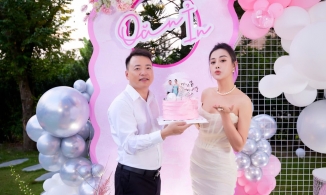 Phương Oanh rạng rỡ đón sinh nhật tuổi 33 hoành tráng bên cạnh Shark Bình