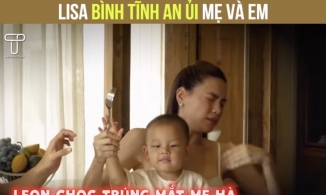 Leon nghịch ngợm khiến mẹ Hà Hồ bị thương khi quay quảng cáo chung