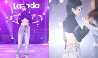 Tóc Tiên táo bạo với kiểu 'áo vành đai' siêu ngắn