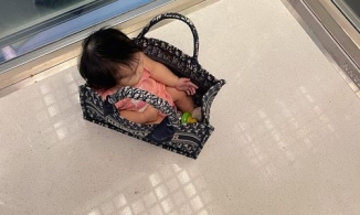 Người bình thường dùng nôi còn Đàm Thu Trang dùng túi 70 triệu 'đựng' con