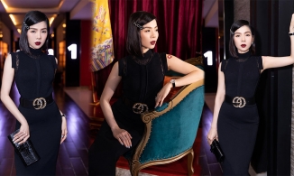 Lệ Quyên thật trẻ trung, xinh đẹp nhưng chị đẹp đeo thắt lưng ngược mất rồi