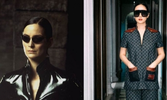 Diện cây Gucci đeo kính đen, Giáng My muốn tự ứng cử nữ chính phim Ma Trận?