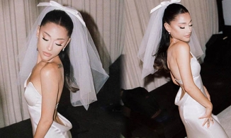 Cô dâu Ariana Grande ngọt ngào trong váy cưới của Vera Wang