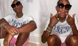 Pharrell Williams đeo trang sức cho răng có giá 100 nghìn USD 