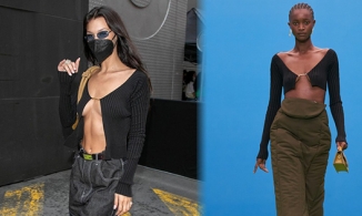 Bella Hadid khoe dáng trong thiết kế áo của Jacquemus 